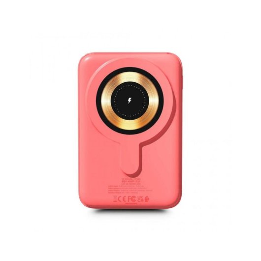 Externe Batterie Urban Factory Magnee Power 10000 mAh Kabelloser Ladeadapter Coral