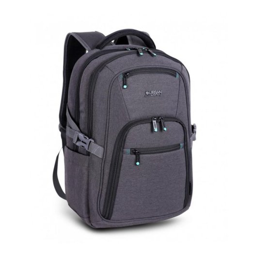 Mochila Urban Factory HTE14UF Unissex 14" Preto/Cinza 70% Material Reciclado