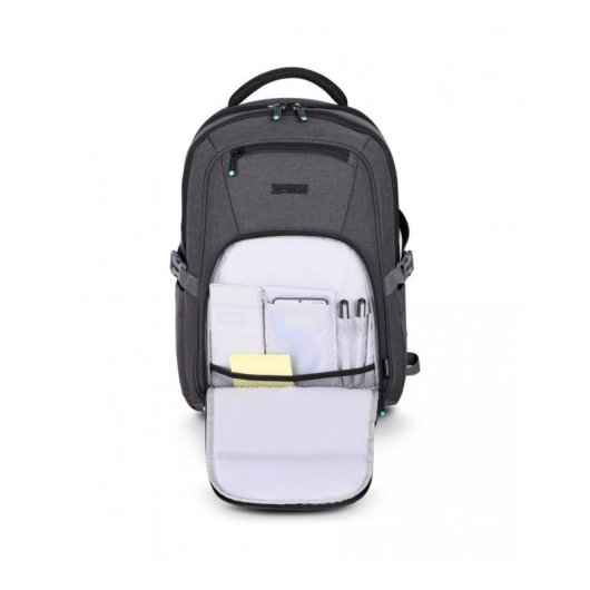 Mochila Urban Factory HTE14UF Unissex 14" Preto/Cinza 70% Material Reciclado
