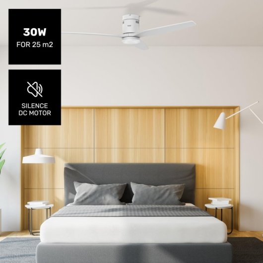 Ventilador de Techo Taurus Polar 3B 30W 6 Velocidades con Luz LED Mando Silencioso Temporizador