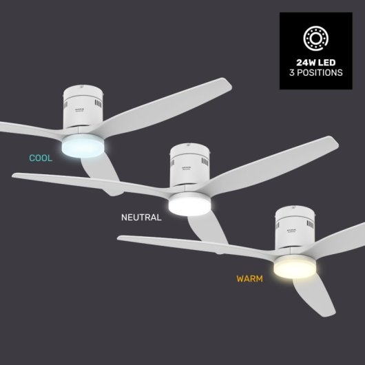 Ventilador de Techo Taurus Polar 3B 30W 6 Velocidades con Luz LED Mando Silencioso Temporizador