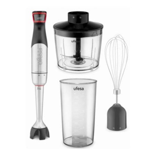 Batidora de mão Ufesa 1500W com pé desmontável e tampa anti-salpicaduras