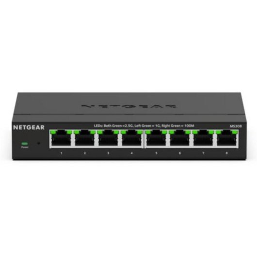 Netgear MS308 Switch 8-Port 2,5G Ethernet Unmanaged Metallgehäuse Wandmontage