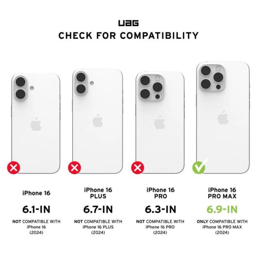 Funda para móvil UAG Metropolis LT Cover TPU Noir Antichoc pour iPhone 16 Pro Max