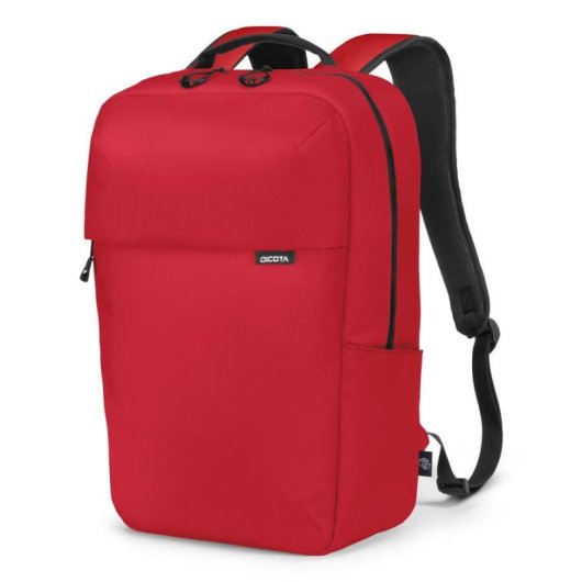 Zaino Dicota Commuter 16" Rosso Poliestere rPET Compartimento Portatile