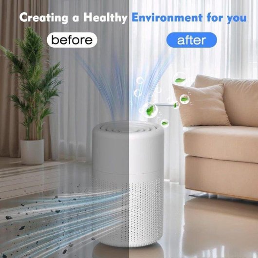 Autrucker tragbarer Luftreiniger mit Aromatherapie, HEPA H13 Filter ultra-leise 37 dB