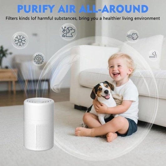 Autrucker tragbarer Luftreiniger mit Aromatherapie, HEPA H13 Filter ultra-leise 37 dB