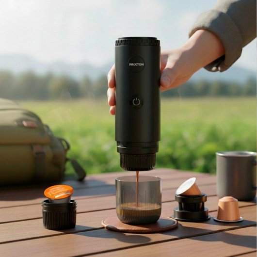 Máquina de café expresso portátil Prixton Roma 80 W 19 Bares Preto