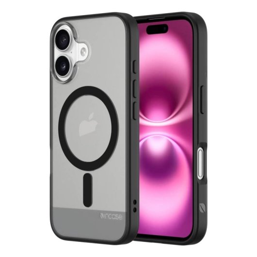 Funda para móvil Incase INPH190401-BLK Cover policarbonato negro translúcido para iPhone 16