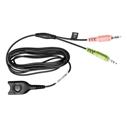 Cable Epos CEDPC 1 EasyDisconnect a 2x 3.5 mm Negro