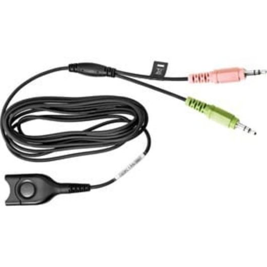 Cable Epos CEDPC 1 EasyDisconnect a 2x 3.5 mm Negro