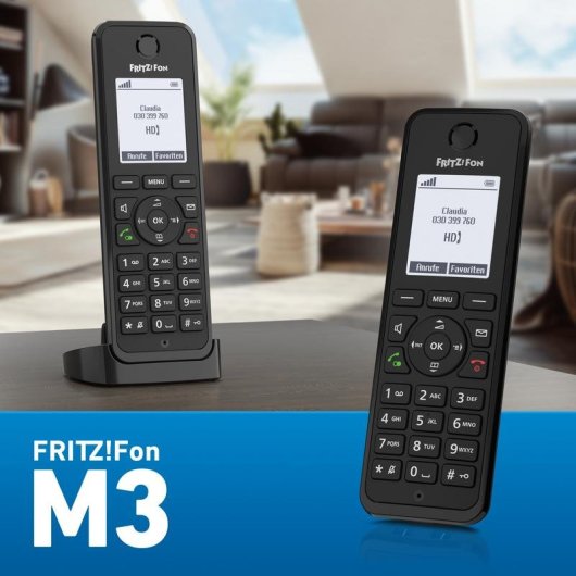 Telefone Fon M3 International DECT Sem Fio com Altifalante e Identificador de Chamadas Preto