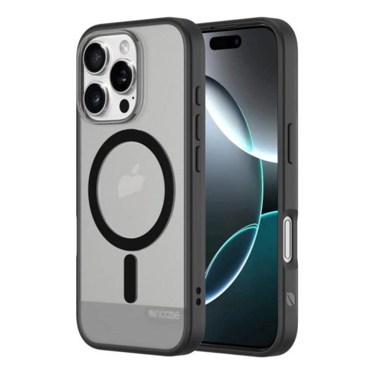 Funda para móvil Incase INPH190402-BLK Cover policarbonato y TPU negra translúcida para iPhone 16 Pro