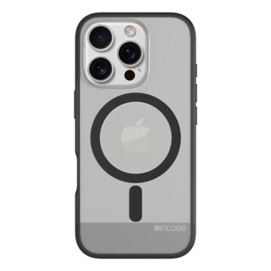 Funda para móvil Incase INPH190402-BLK Cover policarbonato y TPU negra translúcida para iPhone 16 Pro