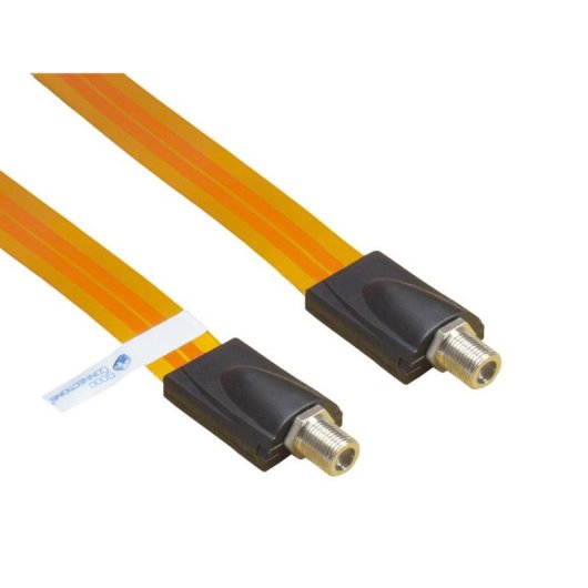Cable coaxial Alcasa S-1000QL 0,445 m F-F transparente
