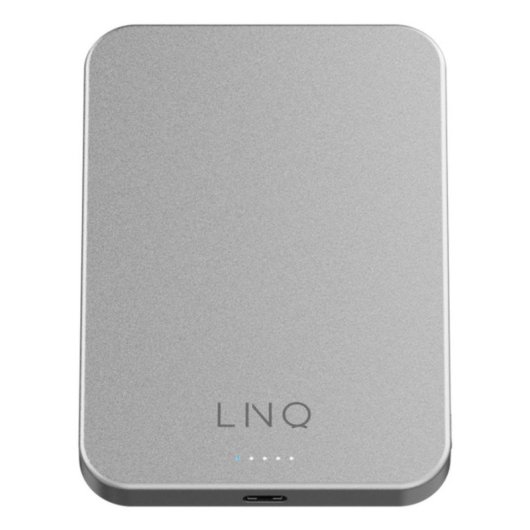 Batería Externa Linq LQWP052 5000 mAh Cargador Inalámbrico 5 W Plata