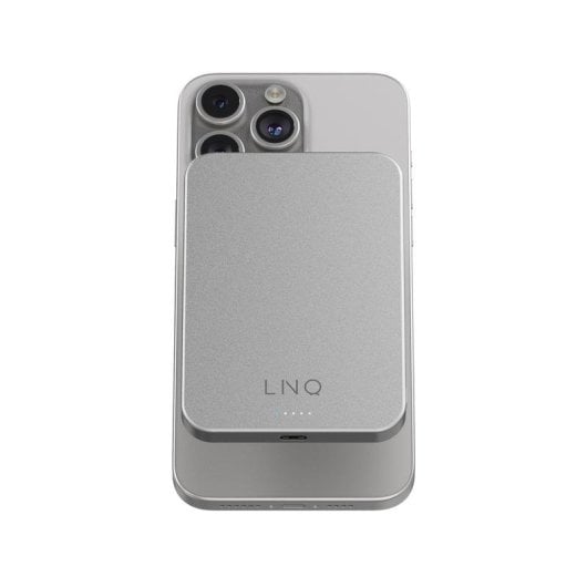 Batería Externa Linq LQWP052 5000 mAh Cargador Inalámbrico 5 W Plata