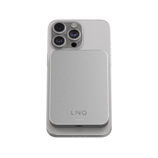 Batería Externa Linq LQWP052 5000 mAh Cargador Inalámbrico 5 W Plata