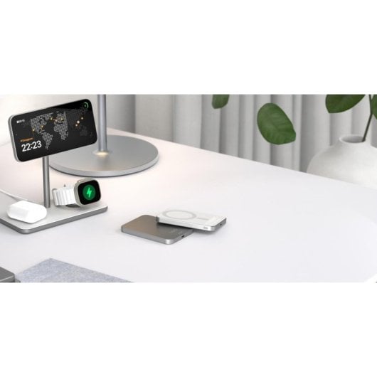 Batería Externa Linq LQWP052 5000 mAh Cargador Inalámbrico 5 W Plata