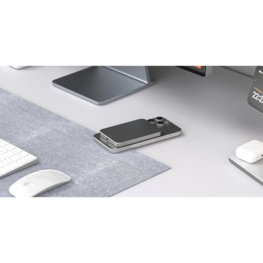 Batería Externa Linq LQWP052 5000 mAh Cargador Inalámbrico 5 W Plata