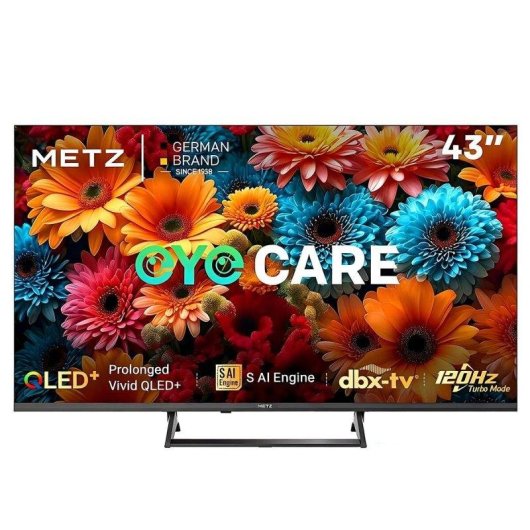 TV Metz QLED 43MQF7500Z 43" 4K UltraHD 120Hz Smart TV Google TV HDR10+ Dolby Vision