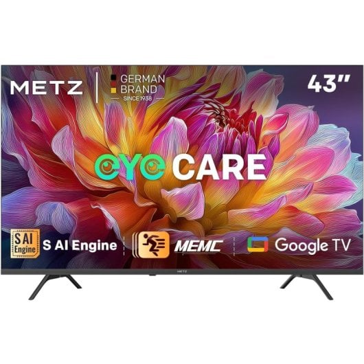 TV Metz QLED 43MUF7000Z 43" 4K UltraHD 60Hz Smart TV Google TV HDR Dolby Audio