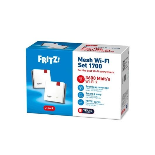 WiFi Mesh Fritz 2 Nós 1733 Mbps Cobertura Ampla Configuração Fácil