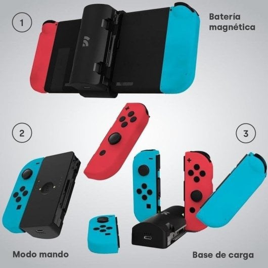 Externe Batterie 3-in-1 Remotto Enerjoy Go für Nintendo Switch & OLED