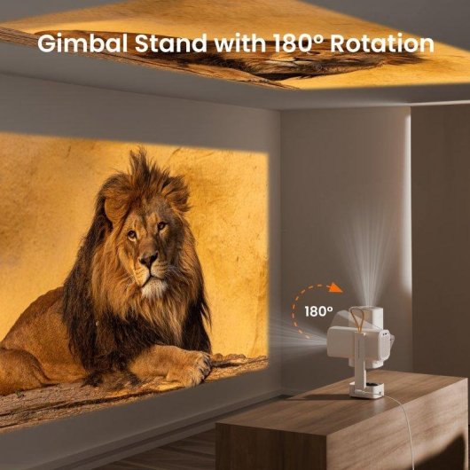 Projetor Yaber T1 Pro 1080p 1080 Lúmens 200" LED LCD Smart TV Portátil