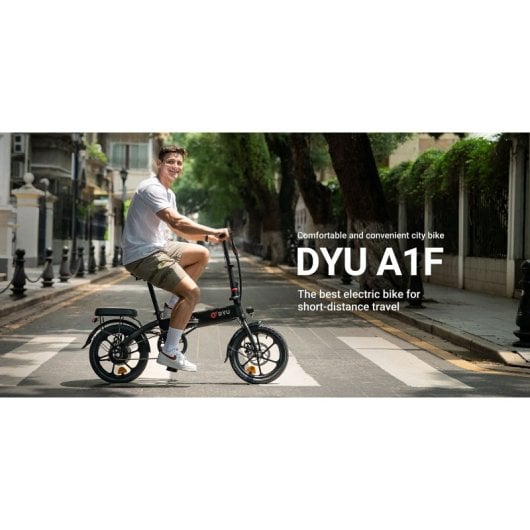 Bicicleta Eléctrica Dyu A1f Pro Adulto 250w Motor 36v7.5ah Batería 16 Pulgadas Neumático Bicicleta Eléctrica Plegable