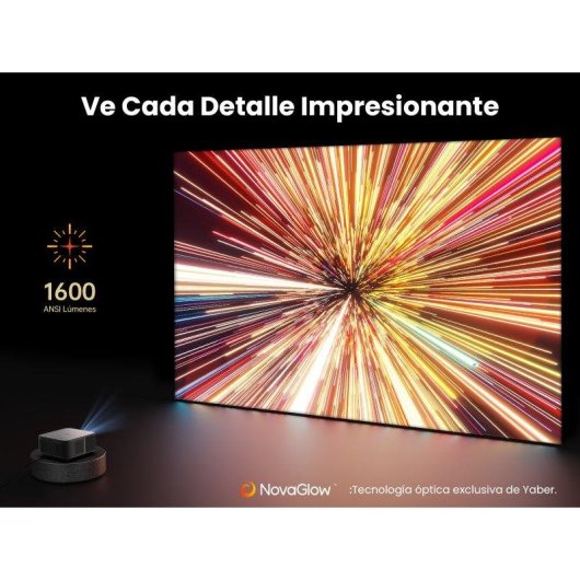 Projetor Yaber K3 1080p 1600 Lumens 200" LED LCD Wi-Fi 6 Bluetooth Portátil