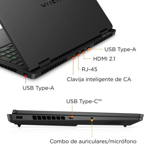 Portátil HP OMEN Gaming 16-am0030ns 16" Intel Core Ultra 7 255H 32GB 1TB SSD RTX 5060 FreeDOS