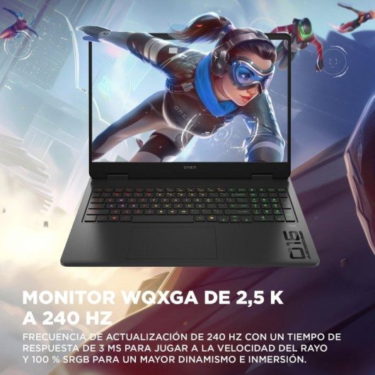 Portátil HP OMEN Gaming 16-am0030ns 16" Intel Core Ultra 7 255H 32GB 1TB SSD RTX 5060 FreeDOS