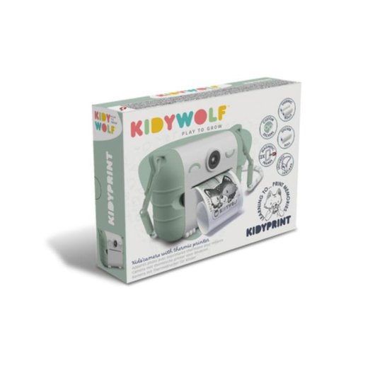 Cámara digital para niños KIDYWOLF Kidyprint Verde y Blanco