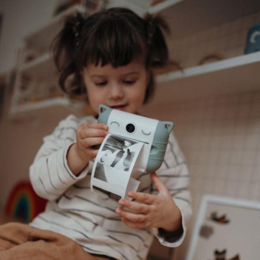 Cámara digital para niños KIDYWOLF Kidyprint Verde y Blanco