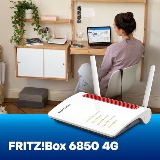 Router Fritz Box 6850 4G WiFi 5 1266Mbps Doppia Banda Ethernet 4G Bianco