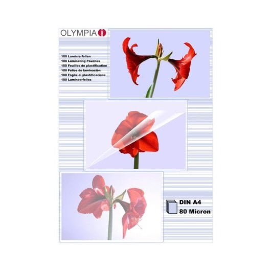 Plastificatori Olympia 1x100 DIN A4 80 micron Trasparenti