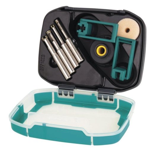 Juego de Brocas Diamantadas Wolfcraft 8771000 para Baldosa y Cerámica Ø 5-10 mm, 7 Piezas