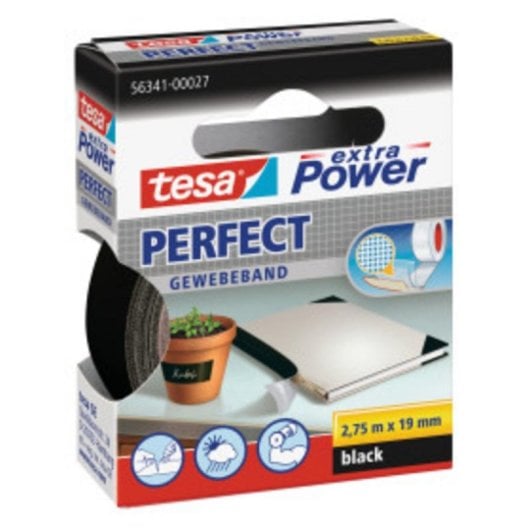 Nastro Adesivo Tesa 56341-00027 19 mm Nero 2,75 m