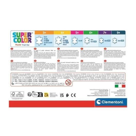 Puzzle 4 en 1 A Day with Unicorns Clementoni 12, 16, 20 y 24 piezas