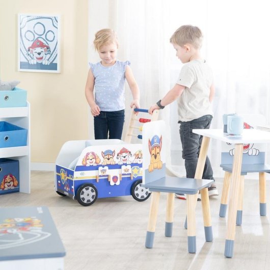 Andador de madeira ROBA Paw Patrol com centro de atividades, azul, a partir de 12 meses