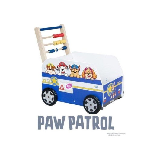Andador de madeira ROBA Paw Patrol com centro de atividades, azul, a partir de 12 meses