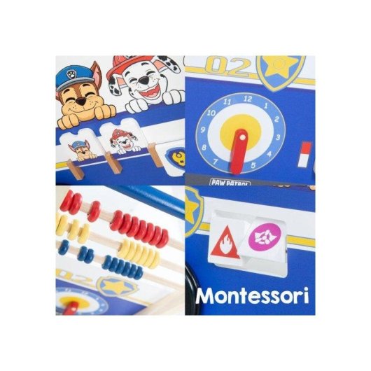 Andador de madeira ROBA Paw Patrol com centro de atividades, azul, a partir de 12 meses