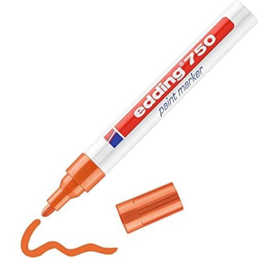 Stifte zum Färben Edding 750 Orange Weiß 10 Stück