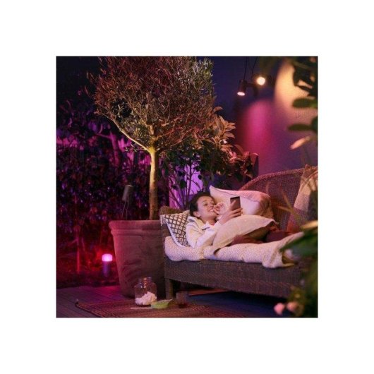 Kit di 3 Fari Intelligenti per Esterni Philips Hue Lily Nero