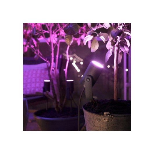 Kit di 3 Fari Intelligenti per Esterni Philips Hue Lily Nero