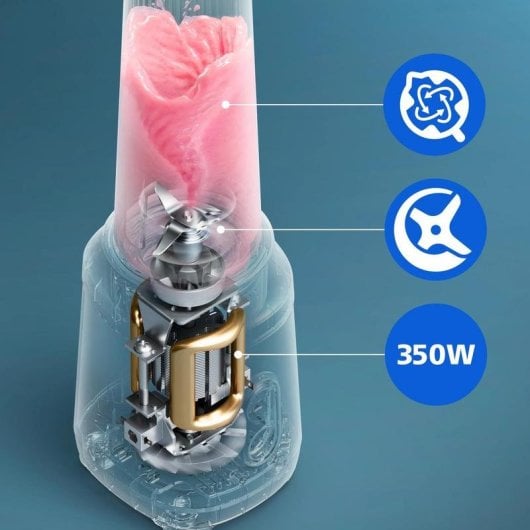 Batidora Portátil Philips ProBlend Serie 3000 HR2672/00 350 W 2 Botellas Blend & Go