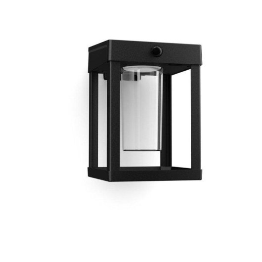 Aplique de Pared Exterior Solar Philips Camill 1,4 W Negro con Sensor de Movimiento