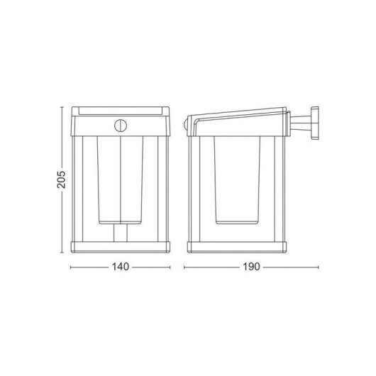 Aplique de Pared Exterior Solar Philips Camill 1,4 W Negro con Sensor de Movimiento