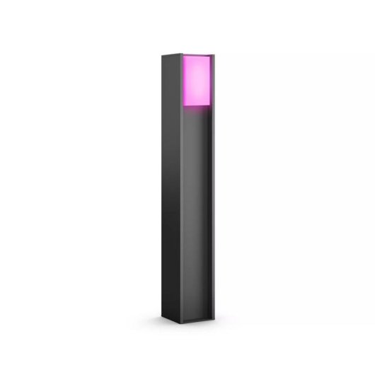 Lámpara Poste Exterior Inteligente Philips Hue Turaco Antracita 1100 Lm